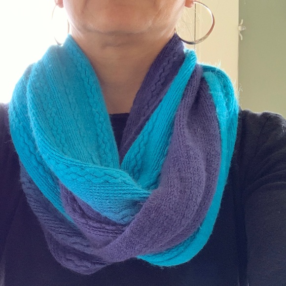 Blue/Purple Ohmbre Infinity Scarf - Picture 2 of 5